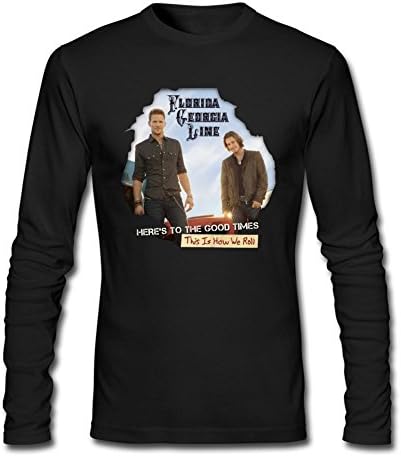BENUBONE Men's Florida Georgia Line Here's To The Good Times Long Sleeve T-Shirt Black L