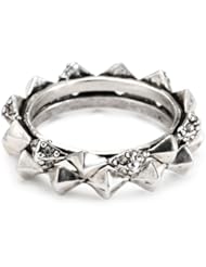 House of Harlow 1960 Sterling Silver-Plated Spike Stack Ring