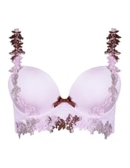 Apparel: Intimate Portal Womens Chloris Goddess Push Up Plunge Bra Bikini Set Purple 32C