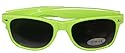 Die klassische Sonnenbrille im "Wayfarer Style" in Neon 
lindgrün für die Nu Rave Generation