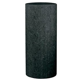 10 Round Marble Fascia Display Pedestal, 36H, BLACK