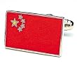 Chinese Flag Cufflinks - National/State Pride Formal Wear - Cufflinks