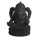 Black Cast Stone Ganesh Statue