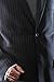 Men's Single Breasted Two Button Navy Pinstripe Dress Suit