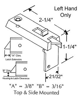 White Tilt Window Latch for Better Bilt - Left Hand ONLY