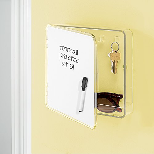 InterDesign Linus Wall Mount Key Organizer Holder with Dry Erase Board