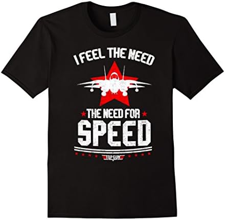 Men's I Feel The Need - The Need For Speed - Top Gun Shirt Large Black