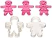 Tovolo Gingerbread Girls Templates Reverse, Dishwasher Safe, Set of 6 Cookie Stamps with Cutter