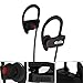 allimity In-Ear Noise Cancelling Hands Free Wireless Earbuds Sweatproof Bluetooth Sports Headphones with Microphone Anti-slip Earhook for Gym, Cycling, Jogging, Biking, Exercise,Workout (Black)