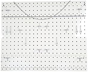 Horizontal Poly Pegboard Wall Organizer (22 x 18 inches) White