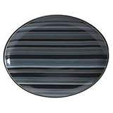 : Denby Jet Stripes Oval Serving Platter 36 cm