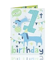 Age 1 Dog Birthday Card