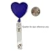 Specialist ID Heart Shaped Badge Reels with Alligator Clip for Nurses (Pack of Five) (Assorted)