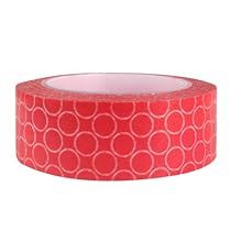 Wrapables Dotted Japanese Washi Masking Tape, Red Bubbles
