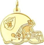 14K Gold NFL Oakland Raiders Football Helmet Charm