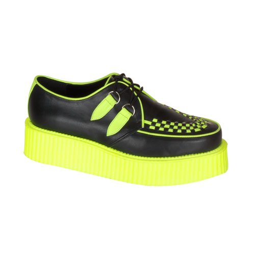 Demonia V-Creeper-502Uv 2 Inch Platform Uv React Veggie Pump Creeper Shoes Size 10 Demonia 
