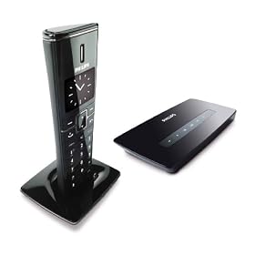 Philips ID9651B/05 Cordless Phone with Answer Machine - Leather Finish