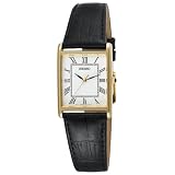 Seiko Men's SNF672 Dress Black Leather Strap Watch