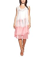 Laura Moretti Vestido (Blanco / Coral)