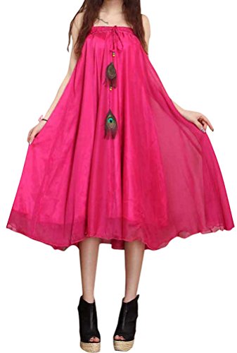 2015夏ワンピース　レディース　きれいめ　キャミソールワンピース　女性　マキシ丈スカート　森ガール　ドレス　無地　シフォン　2wayで変幻自在