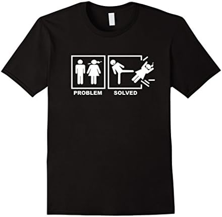Men's Problem Solved (white) T-Shirt Medium Black