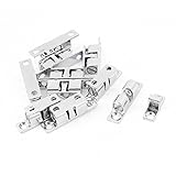 uxcell ダブルボールキャッチ メタル 跳躍 ロック クローゼット シルバートーン 10個入り