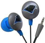 iHip NFF10200CAP NFL Carolina Panthers Mini Ear Buds, Blue/Black