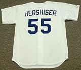 OREL HERSHISER Los Angeles Dodgers 1988 Majestic Cooperstown Throwback Baseball Jersey, LARGE