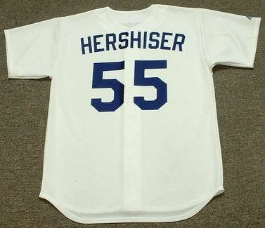 OREL HERSHISER Los Angeles Dodgers 1988 Majestic Cooperstown Throwback Baseball Jersey, XL