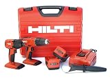 Hilti 03482660 SFH 18-A and SID 18-A CPC 18-volt Cordless Impact Driver and Hammer Drill/Driver Combo with Impact Resistant Case