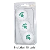 Michigan State Spartans NCAA 15 Golf Ball Clear Pack
