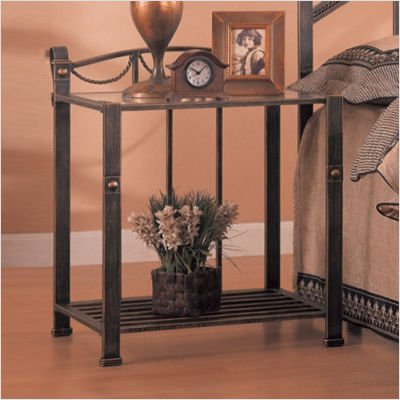 Newman Nightstand in Antique Gold Newman Nightstand in Antique Gold