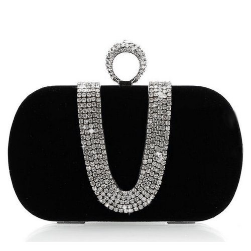 ANDI ROSE Women's Luxury Handbag Clutch Evening Party Prom Bag with Shinny Rhinestones