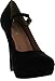 Bella Marie Tamika-13 Women's almond toe platform high heel mary jane squeaky suede pumps shoes