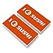I Love Sushi Roll Heart Eraser Set of 2