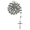 Hematite Link Rosary - 28'' Necklace - 19'' Overall Length - 6mm Beads