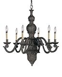Savoy House Rustic Bronze Six-Light Chandelier