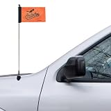 MLB Baltimore Orioles 4" x 5.5" Orange Car Antenna Flag
