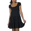 Juniors' Mossimo Supply Co. Short-Sleeve Tiered Dress - Ebony