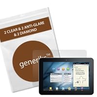 Generiks Screen Protector Film for Samsung Galaxy Tab 8.9 - (Combo Pack ) 2 Clear & 2 Anti-Glare & 2 Diamond