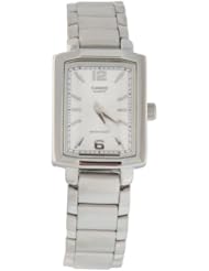 Casio Womens LTP1233D-7A Silver Stainless-Steel Analog Quartz Watch with Silver Dial