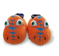 Dinosaur Train Buddy the T-Rex Toddler Boys Sock-Top Slippers Sz 7/8