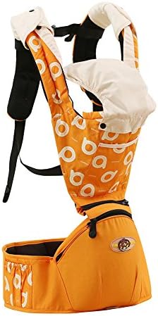 Fashion Story Baby Carrier Soft Newborn Toddler Hip Seat Hugger 3-48 Months 20kg (Orange)