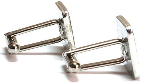 Monogram Cufflinks, Custom silver monogram Cufflinks,Three monograms,Groom,square cufflinks