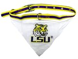 NCAA Dog Collar Bandana, Large, Louisiana State University Tigers