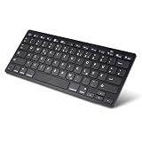 Anker® Ultra Slim Blutooth Wireless Mini Deutsche Tastatur Keyboard für Apple iPad Mini / iPad 4 / New iPad 3 / Mac OS X / iPod Touch / iPhone 5 4 4S 3G 3GS, Samsung P5100 P5110 P3100 P3110 / Galaxy Tab 2 / Note N8000 N8100, Android 3.0 und spätere Tablets; Smart Phones PC Netbook - schwarz