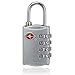 Hooray! Service TSA Lock - 4 Digit Combination Lock For Travel Safety and Security Environmentally Friendly Luggage Lock-2 Pack(Black and Silver)
