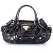 Juicy Couture Leather Baby Fluffy Flap Lock Bag Black
