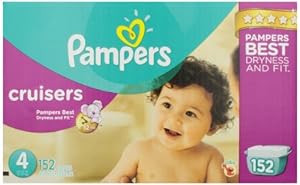 Pampers Cruisers Diapers Size 4 Economy Pack Plus 152 Count