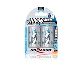 Ansmann 5030642 Mono D 10000mAh NiMH Akku 2er Set